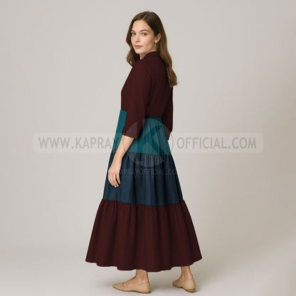 Elegant Multi Color Front Open Abaya FrocK