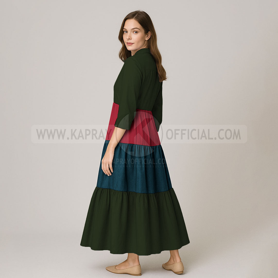 Elegant Multi Color Front Open Abaya FrocK