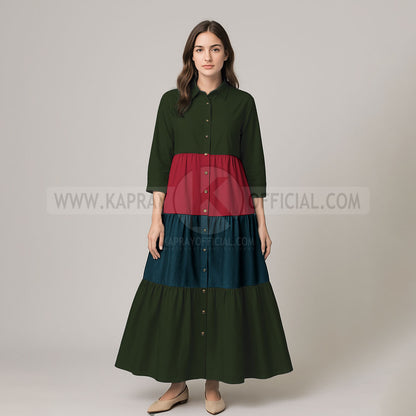 Elegant Multi Color Front Open Abaya FrocK