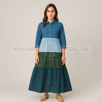 Elegant Multi Color Front Open Abaya FrocK