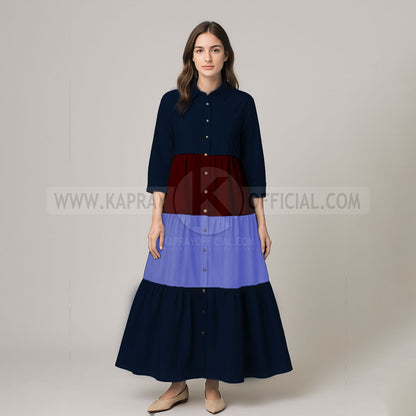 Elegant Multi Color Front Open Abaya FrocK