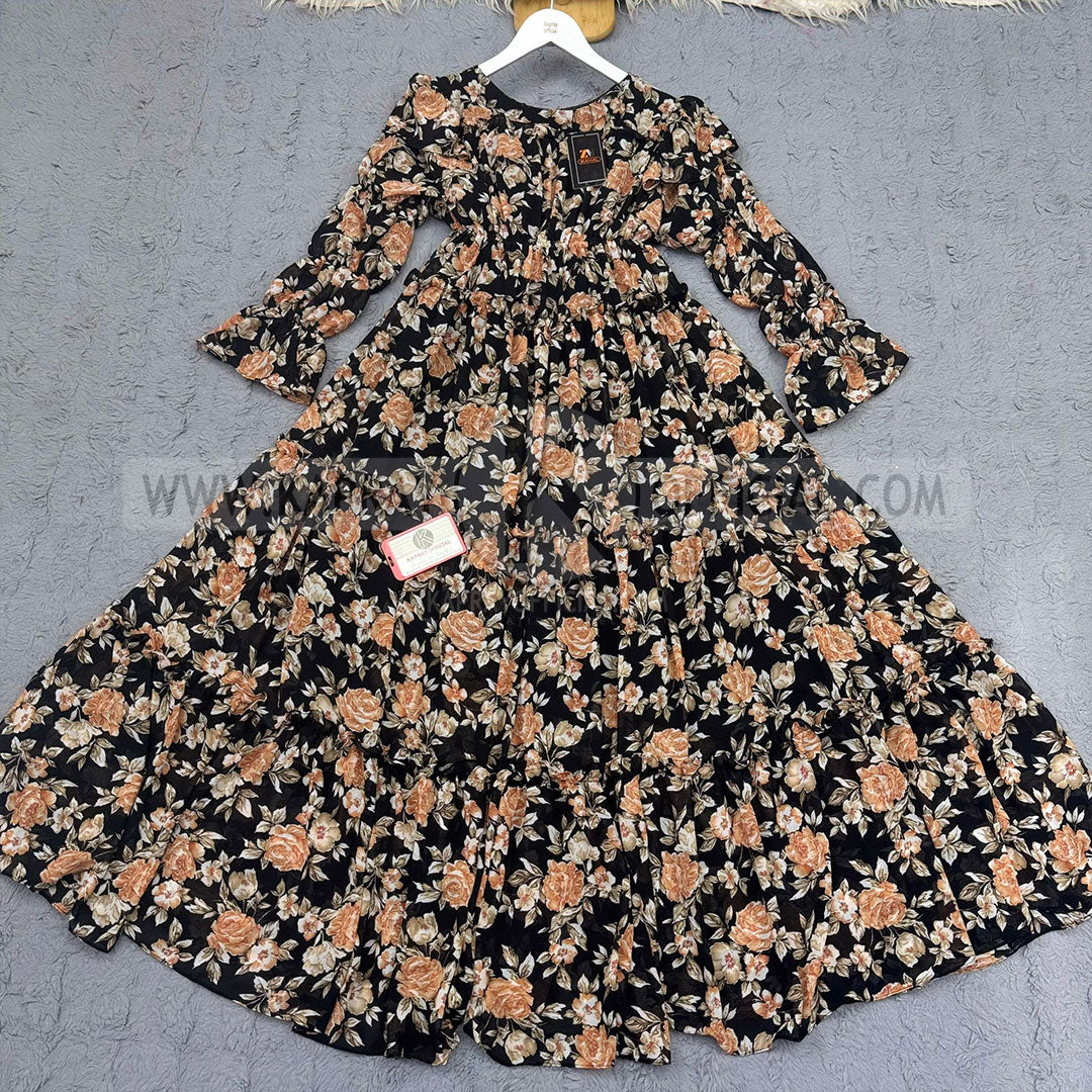 Chiffon 360 Frock – Unveil the Latest Prints K1