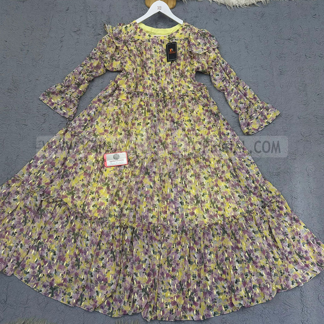 Chiffon 360 Frock – Unveil the Latest Prints K1