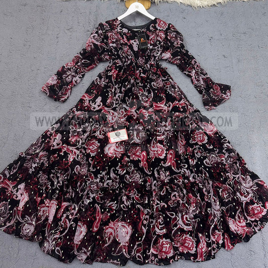 Chiffon 360 Frock – Unveil the Latest Prints K1