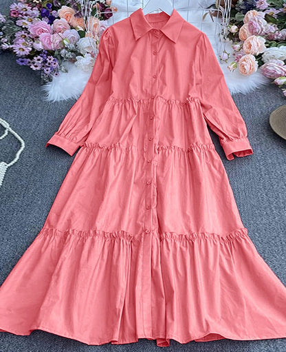 Coral Point Collar Panel Maxi