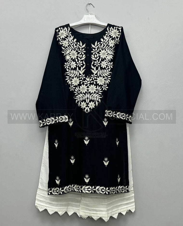 Palazzo Embroidery 2-Piece Suit