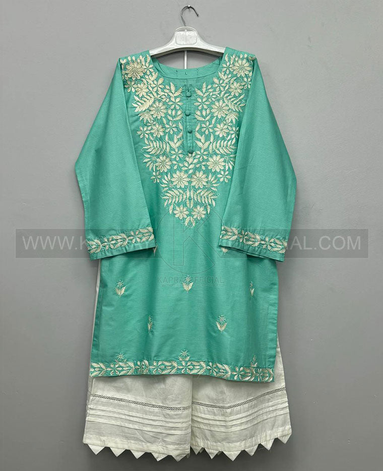 Palazzo Embroidery 2-Piece Suit