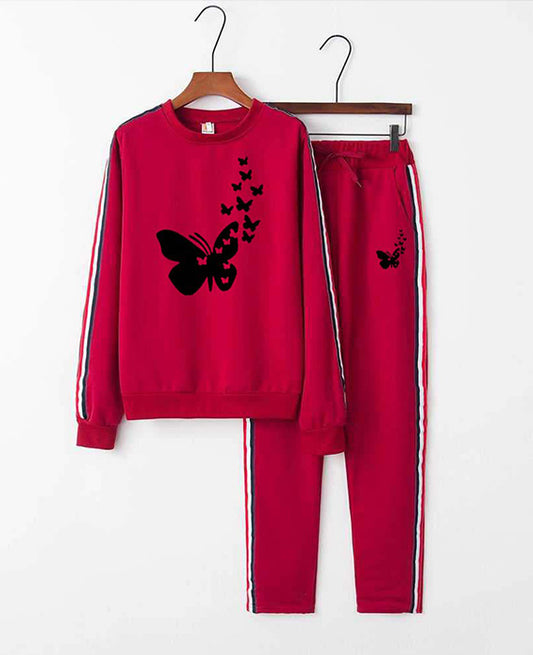 Multi-Stripe Style Winter 2-Pcs Tracksuit For Her
