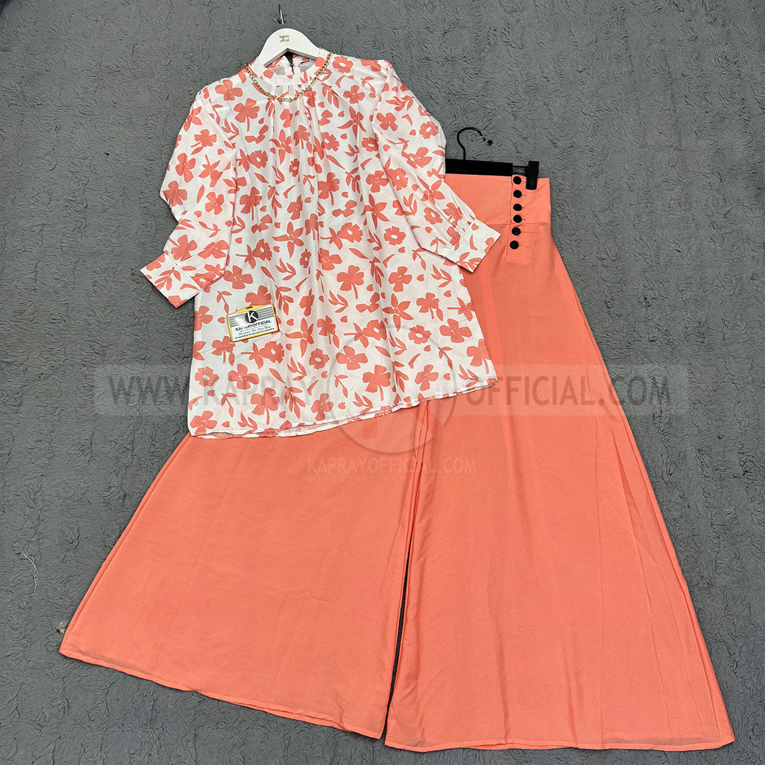 Luxe – Printed Shirt with Palazzo Set
