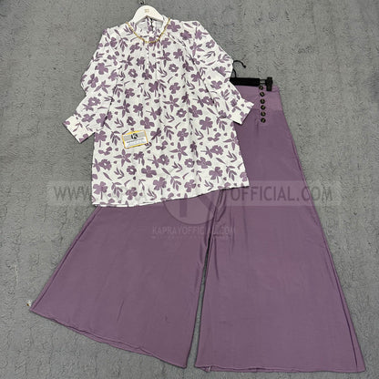 Luxe – Printed Shirt with Palazzo Set