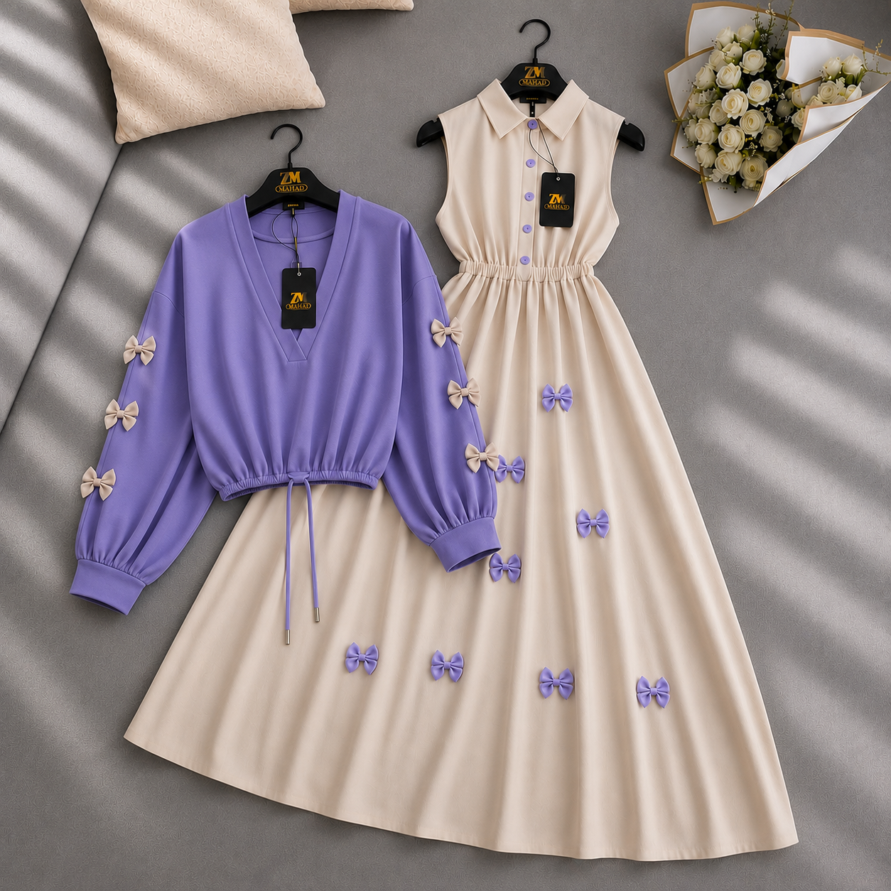 Wine Bow Classic Embellished Maxi