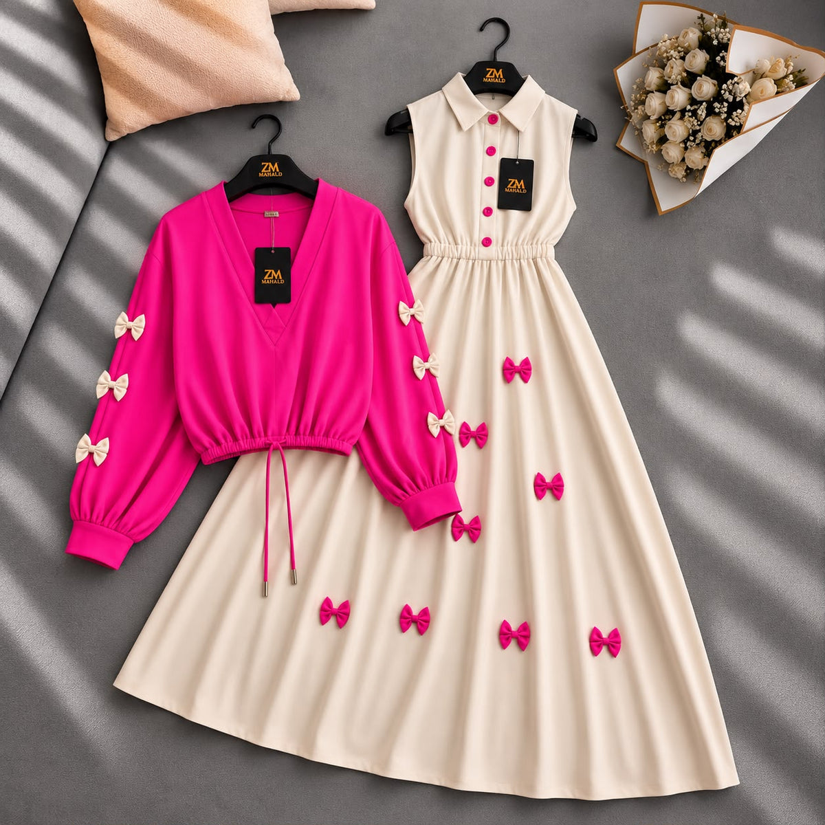 Wine Bow Classic Embellished Maxi