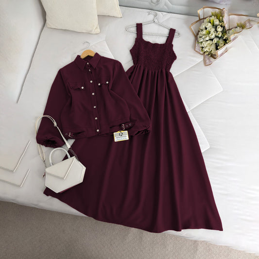 Modest Chic Button Jacket Maxii