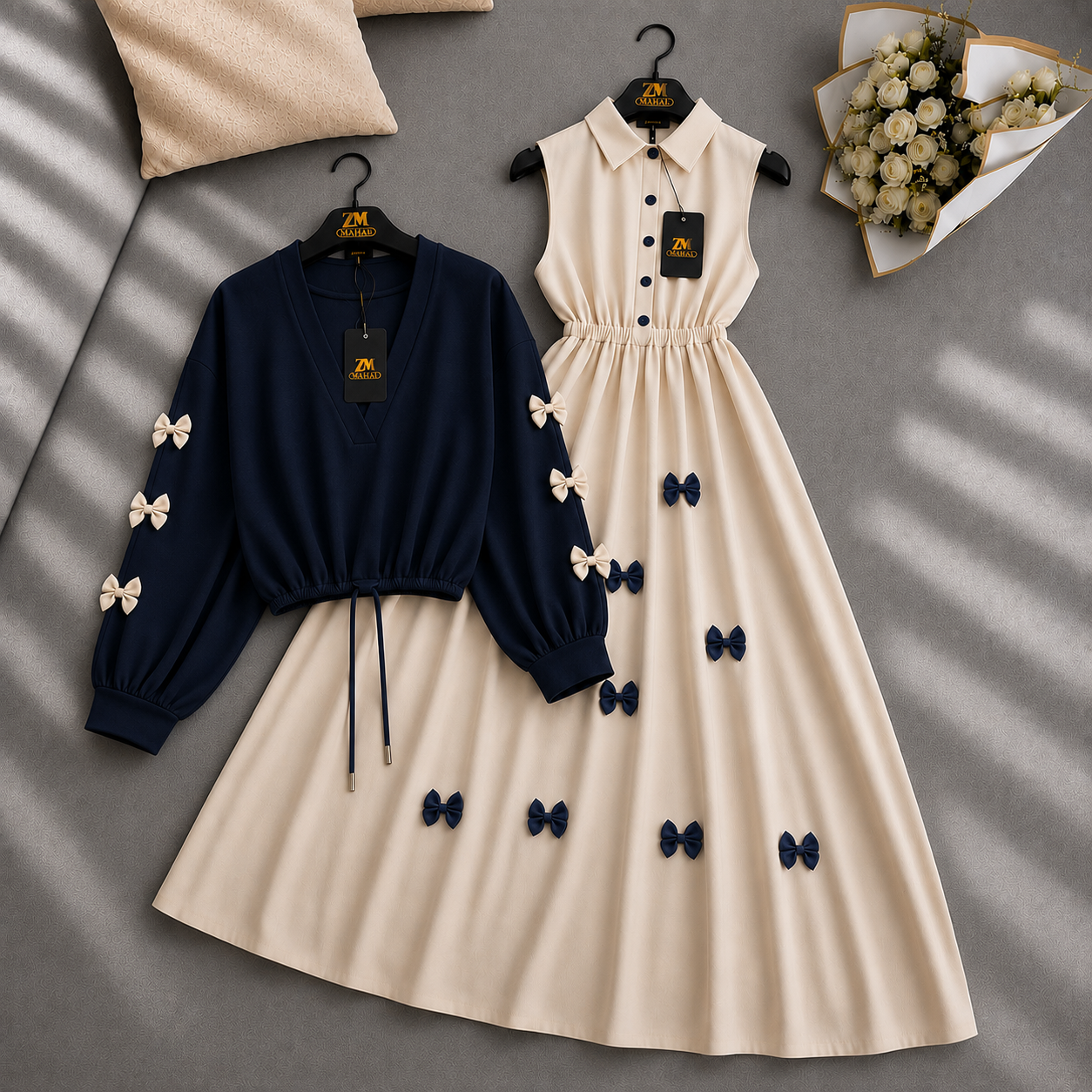 Wine Bow Classic Embellished Maxi