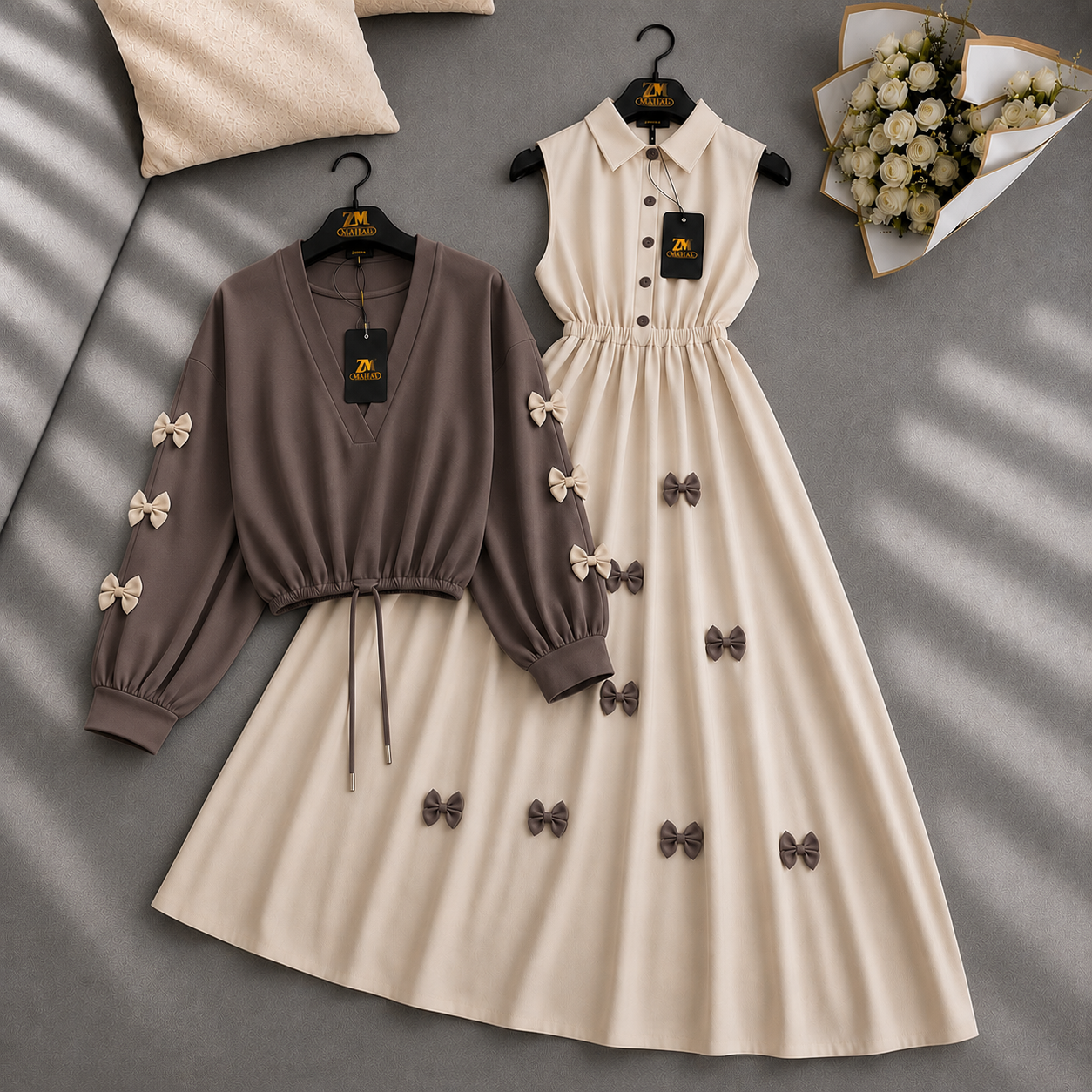 Wine Bow Classic Embellished Maxi