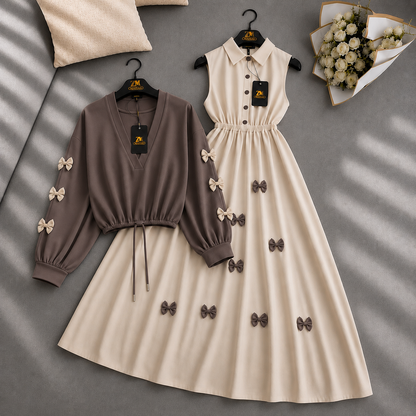 Wine Bow Classic Embellished Maxi