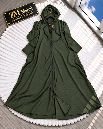 Hooded Textured Abaya