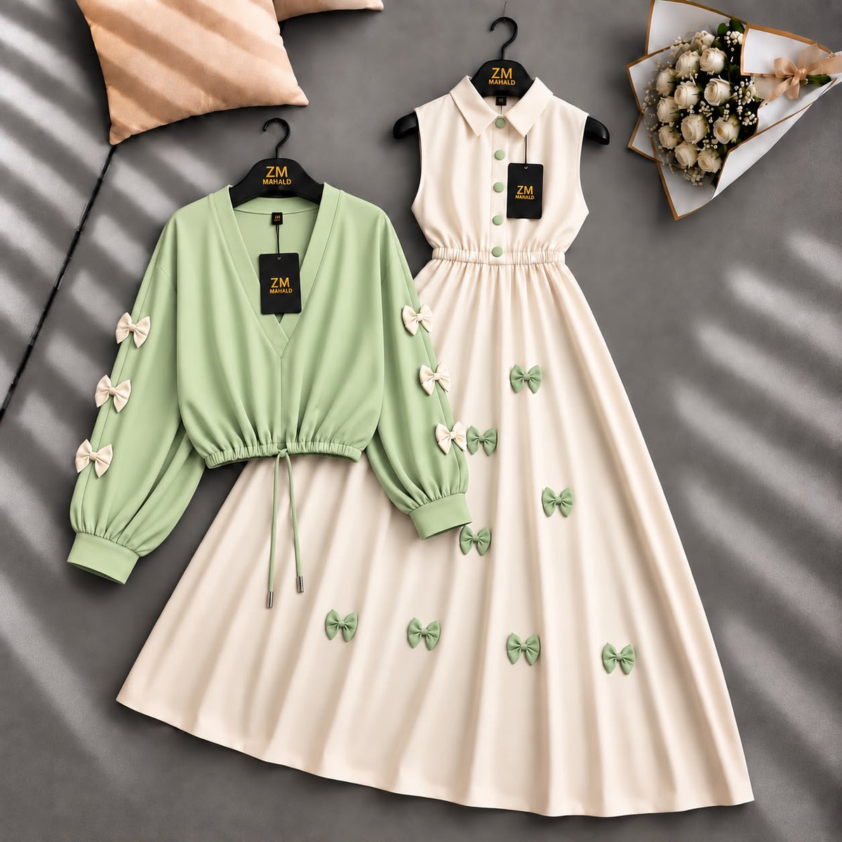 Wine Bow Classic Embellished Maxi
