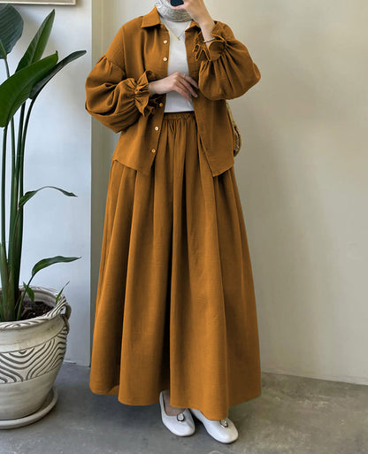 Muslin-Feel Textured Georgette 3-Piece Set – Soft & Breathable