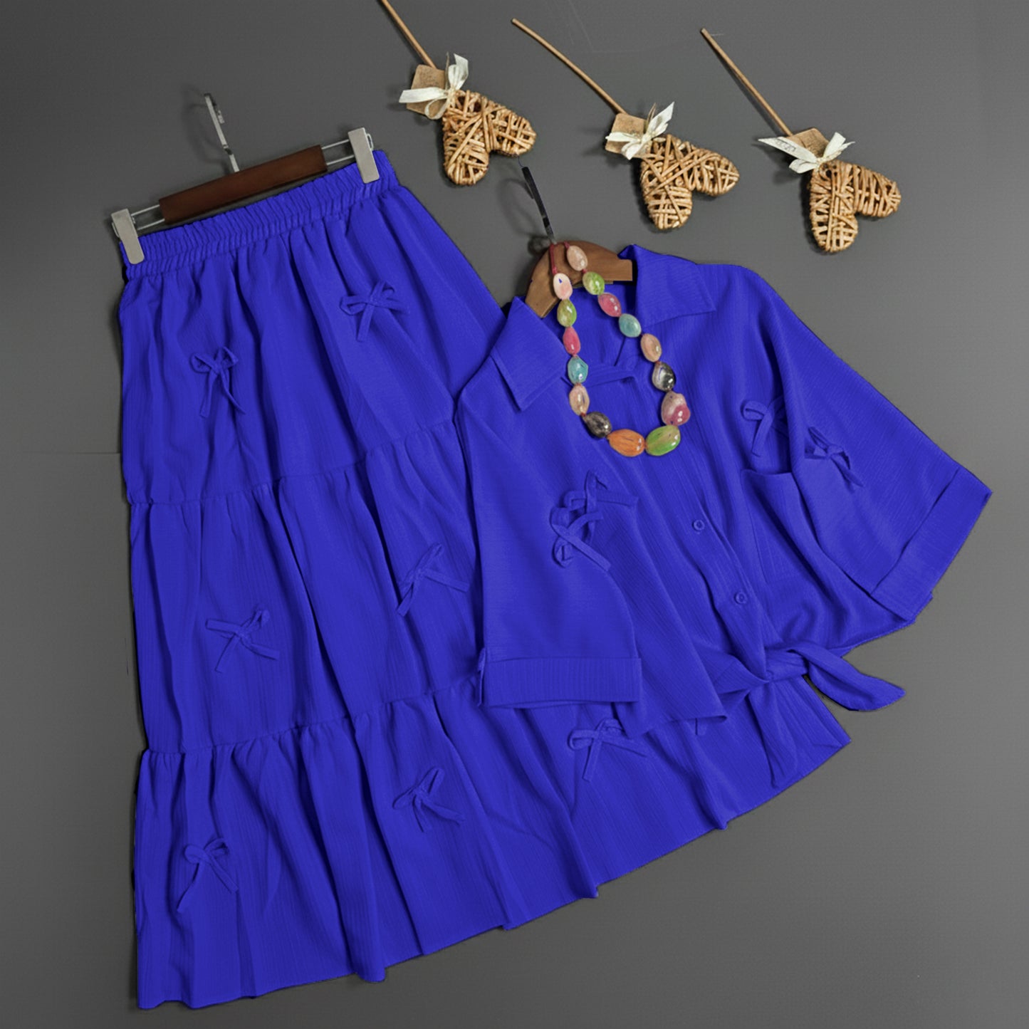 Luxe Bow Ribbon Charm 2-Piece Set