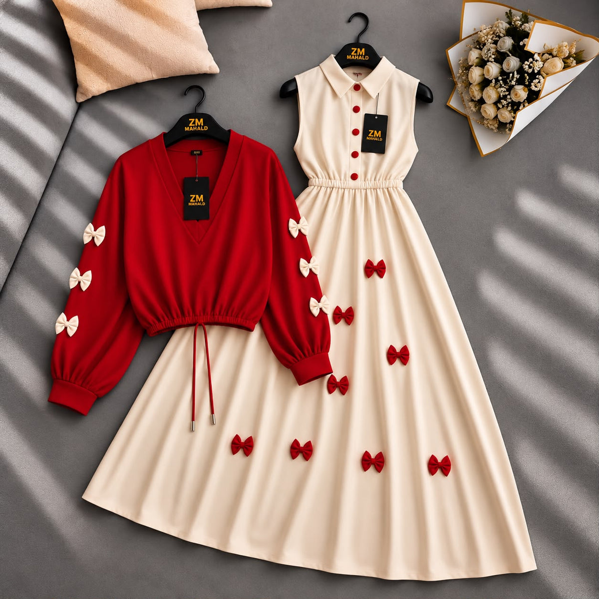 Wine Bow Classic Embellished Maxi