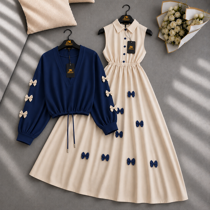 Wine Bow Classic Embellished Maxi