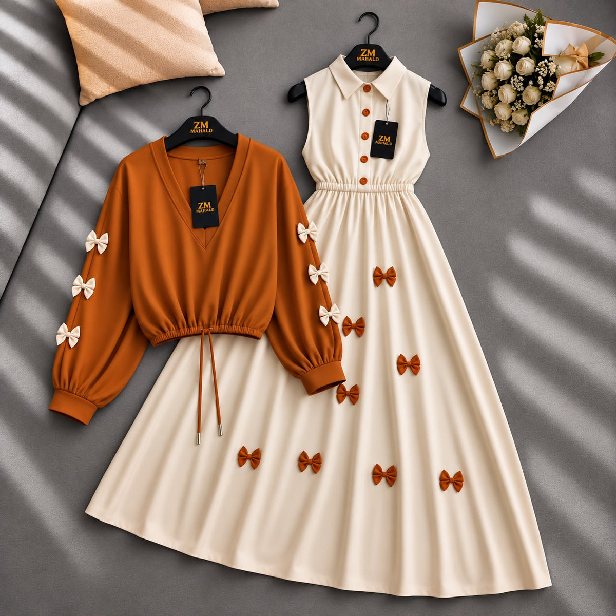 Wine Bow Classic Embellished Maxi