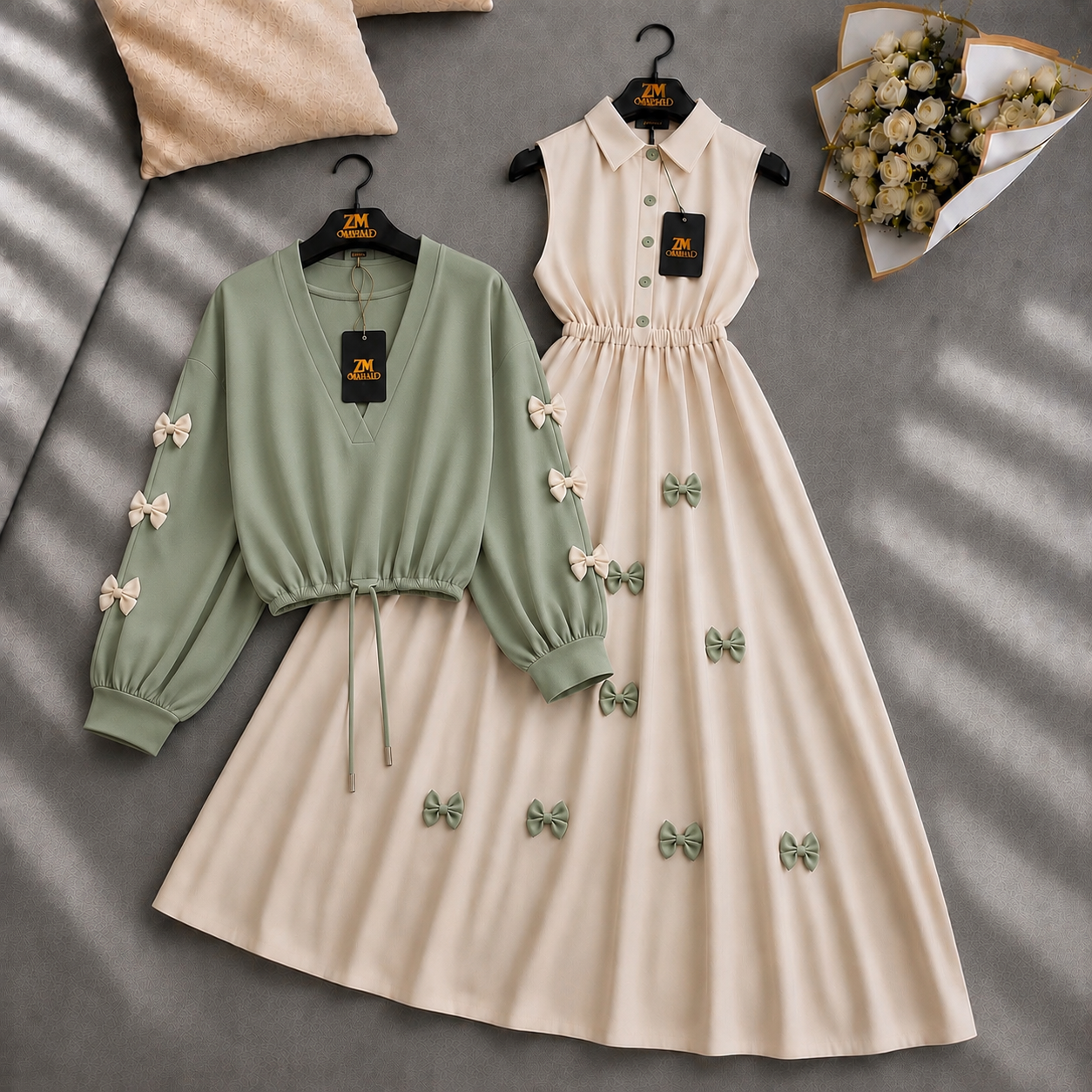 Wine Bow Classic Embellished Maxi