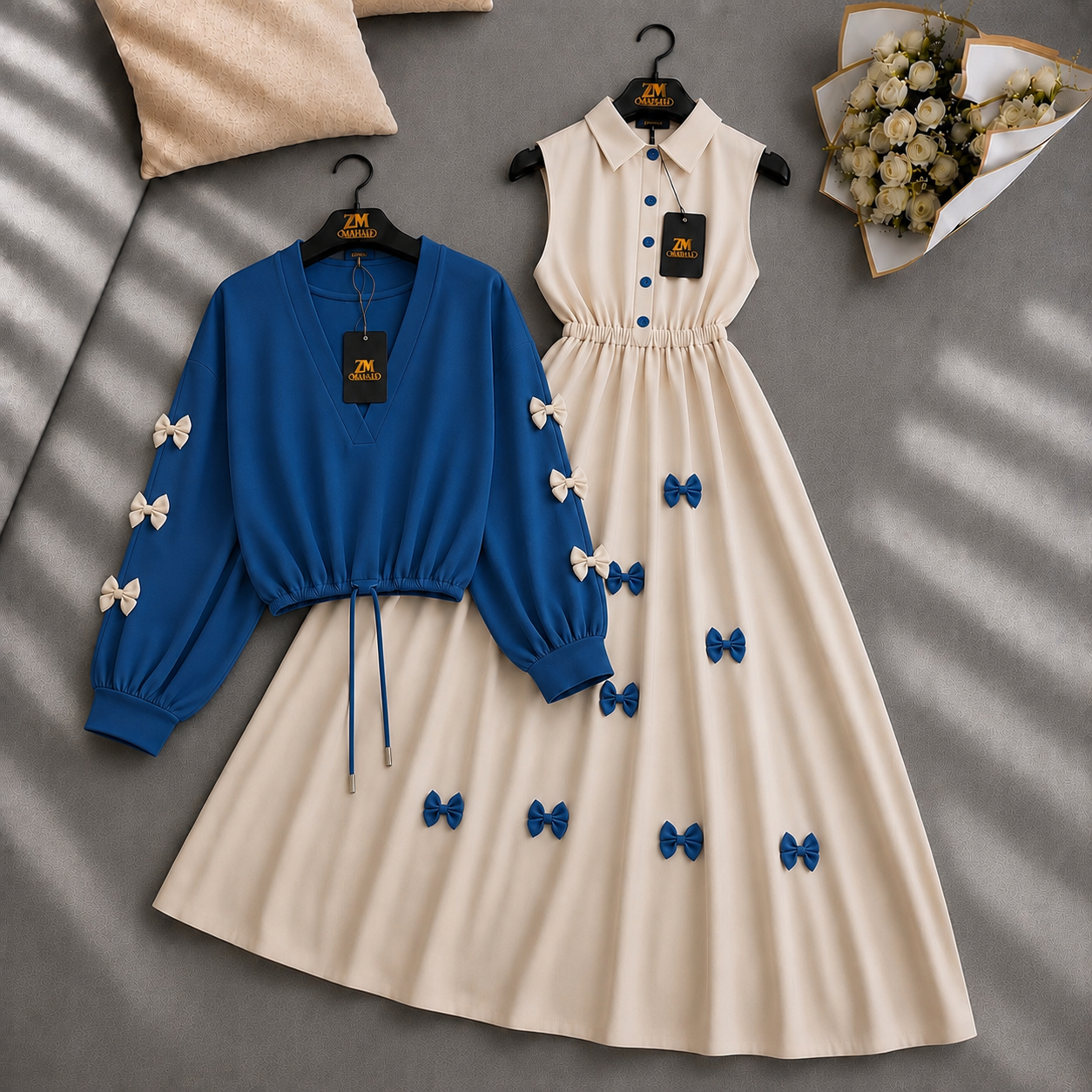 Wine Bow Classic Embellished Maxi