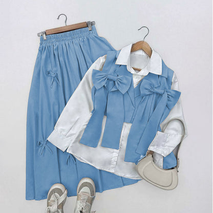 Ribbon Charm Layered 3-Piece Suit