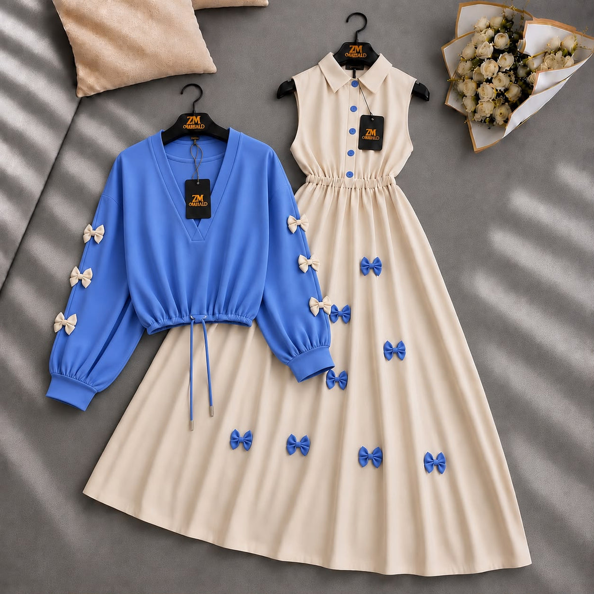 Wine Bow Classic Embellished Maxi