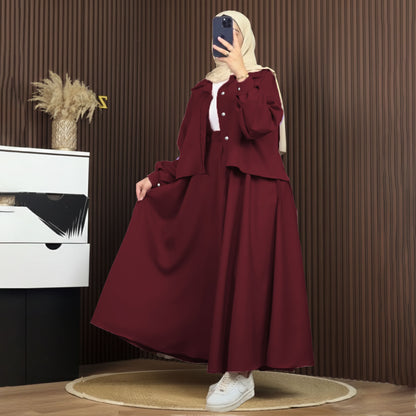 Mint Luxe Korean Georgette Dress With Inner