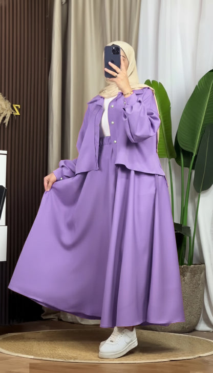 Mint Luxe Korean Georgette Dress With Inner