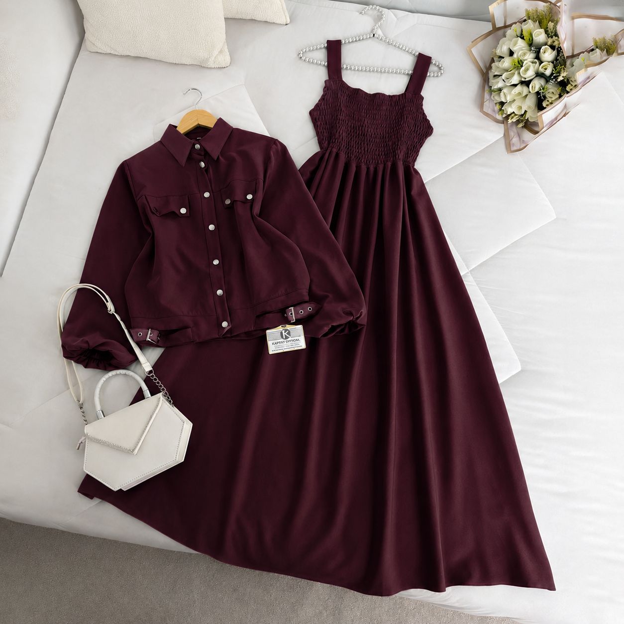 Modest Chic Button Jacket Maxii