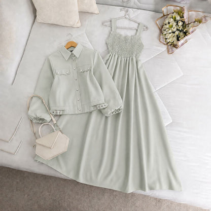 Modest Chic Button Jacket Maxii