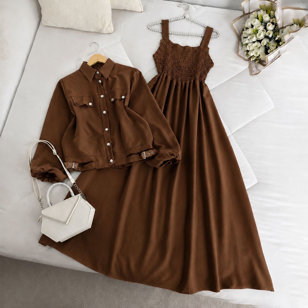 Modest Chic Button Jacket Maxii