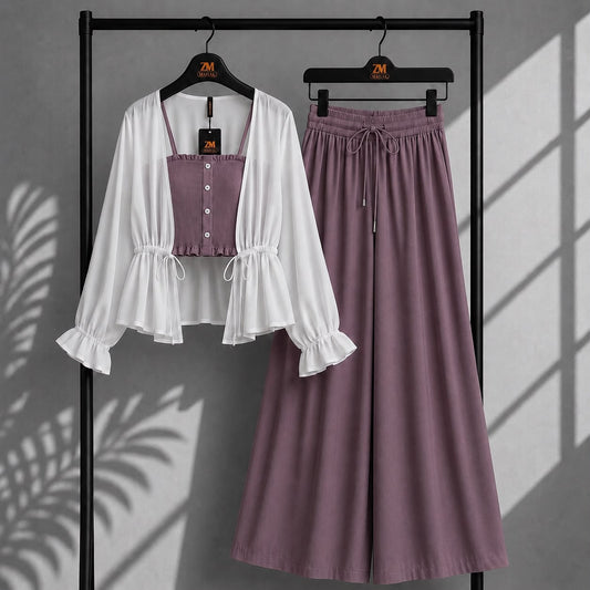 Zümra Sage Shrug 3-Piece
