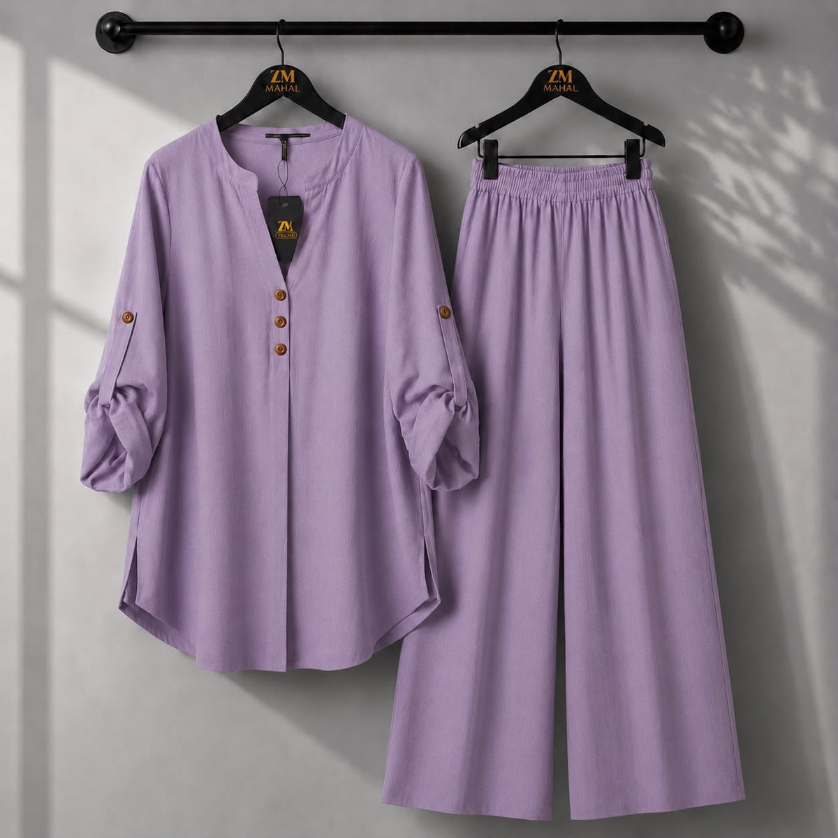 Solid Elara Co-Ord Set - NavyBlue, L | KaprayOfficial