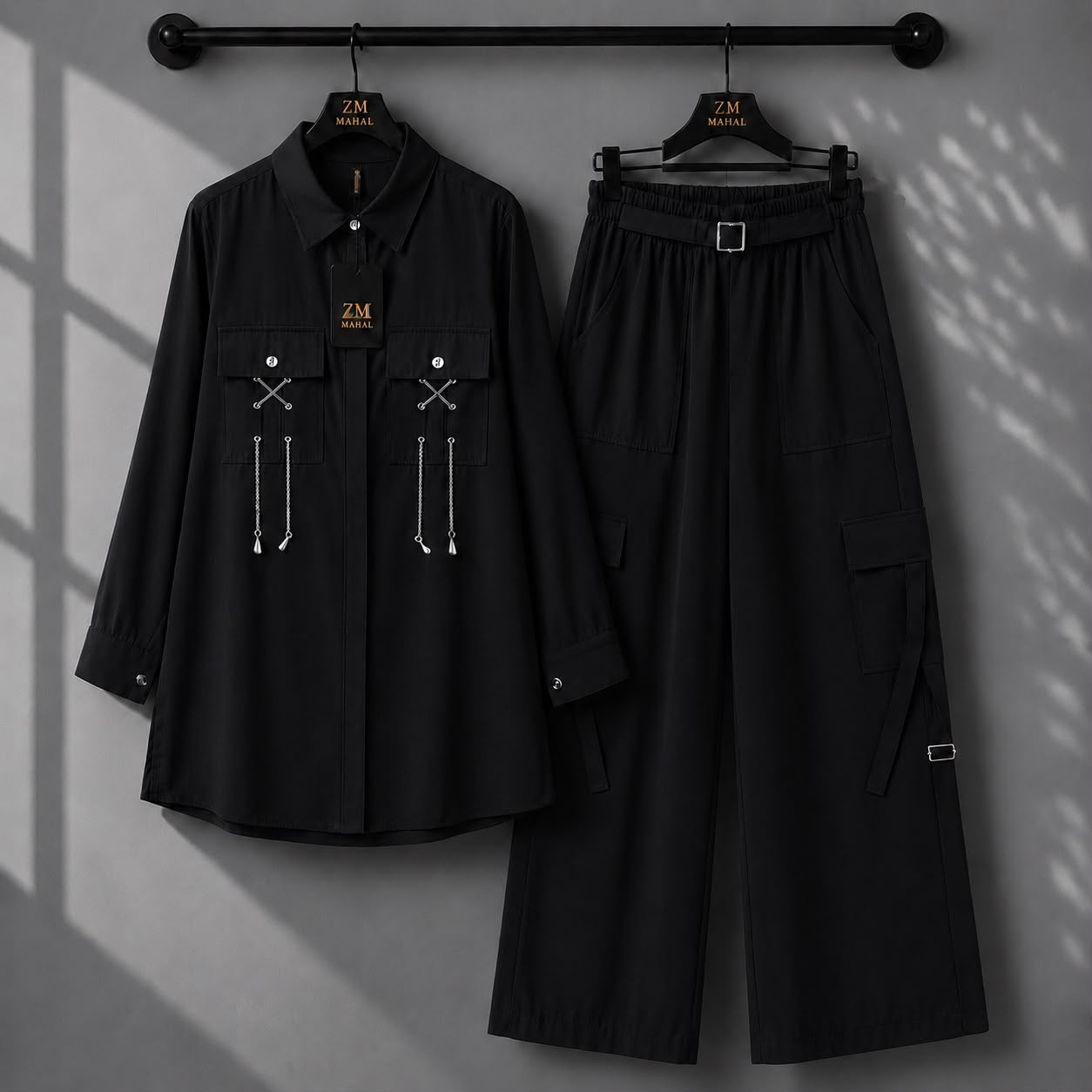 Rivaa Cargo 2-Piece Set – Black