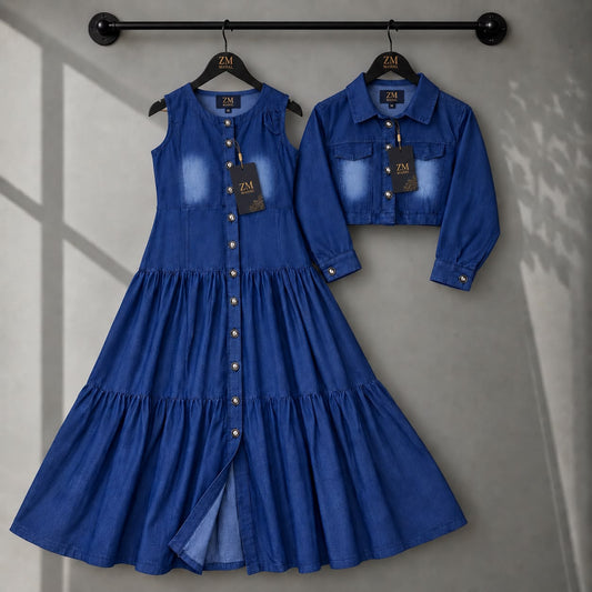 Kot Ceket Maxi Denim