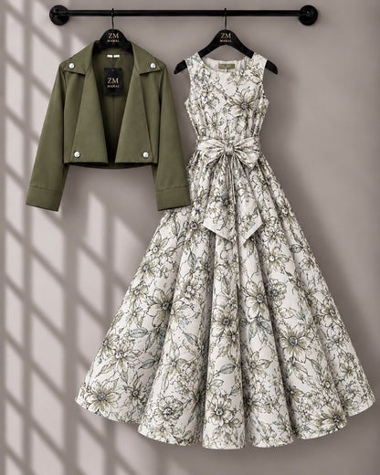 Luxe Bloom Jacket Maxi Set