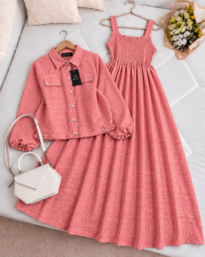 Modest Chic Button Jacket Maxi | ZM-007