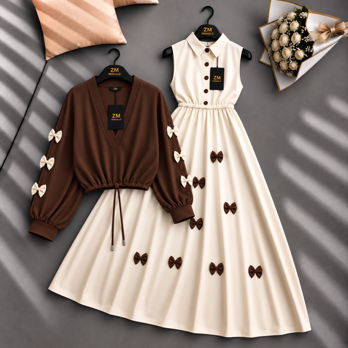 Wine Bow Classic Embellished Maxi