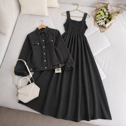 Modest Chic Button Jacket Maxi