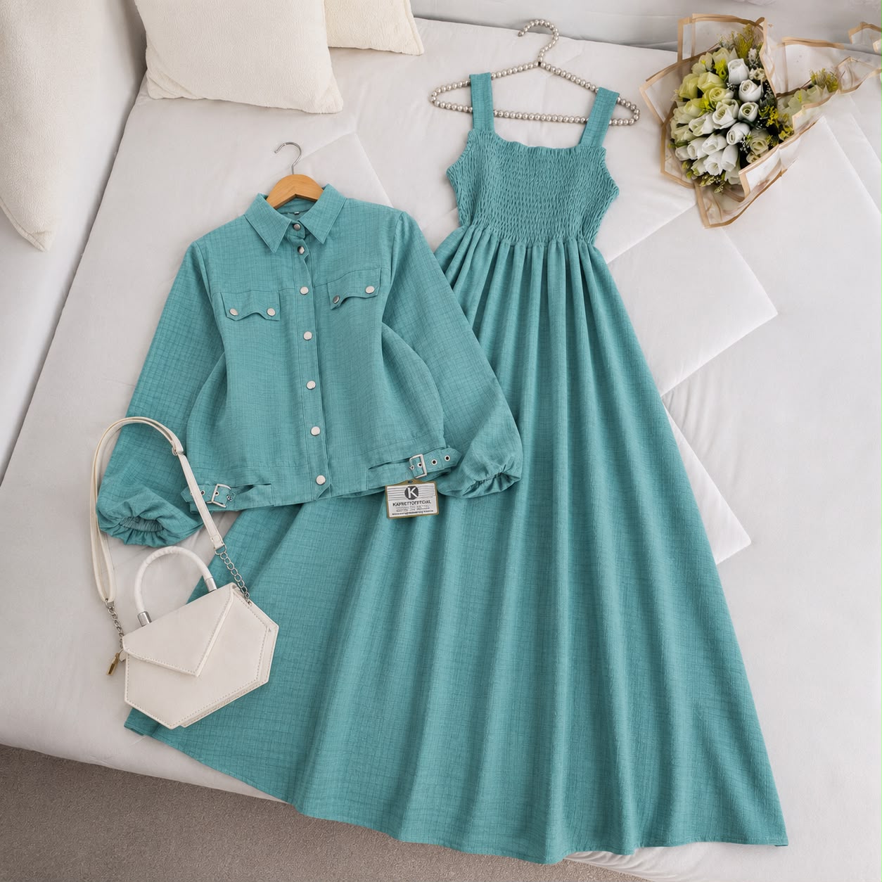 Modest Chic Button Jacket Maxi