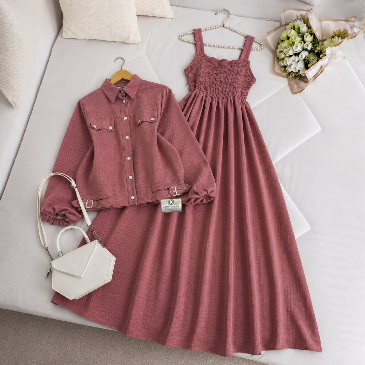 Modest Chic Button Jacket Maxi