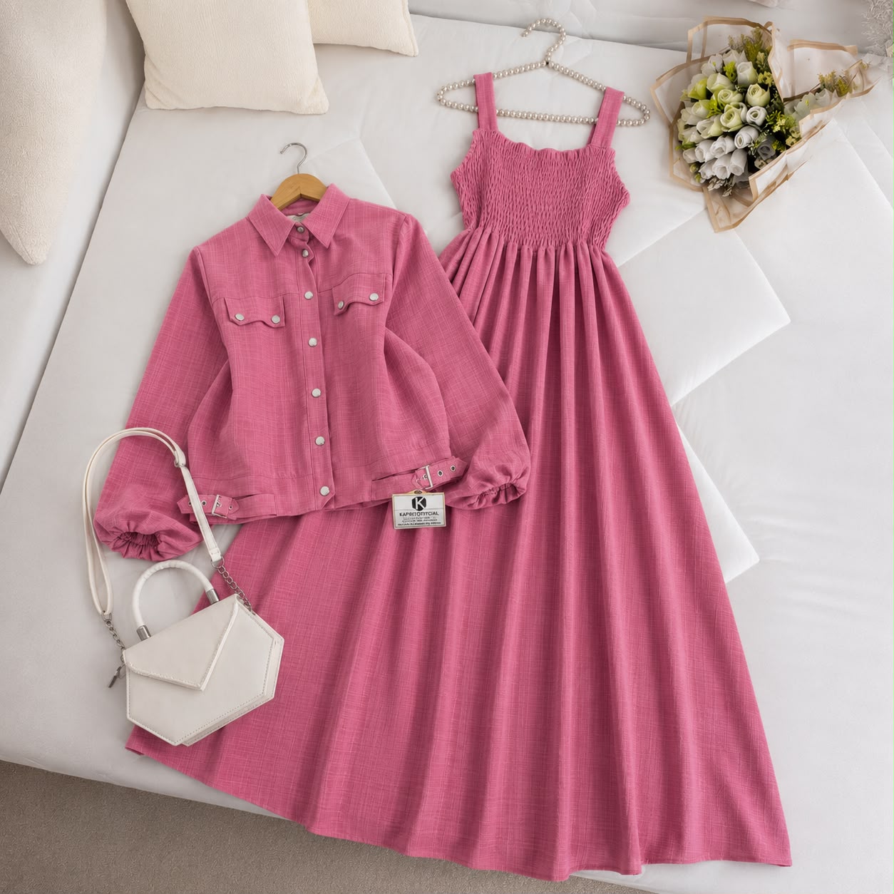 Modest Chic Button Jacket Maxi