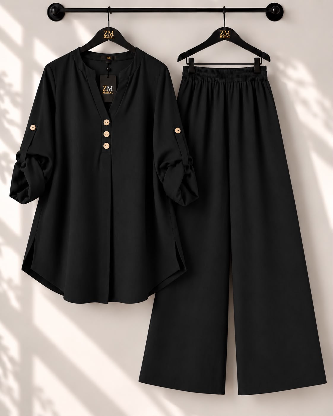 Solid Elara Co-Ord Set - Plum, M | KaprayOfficial