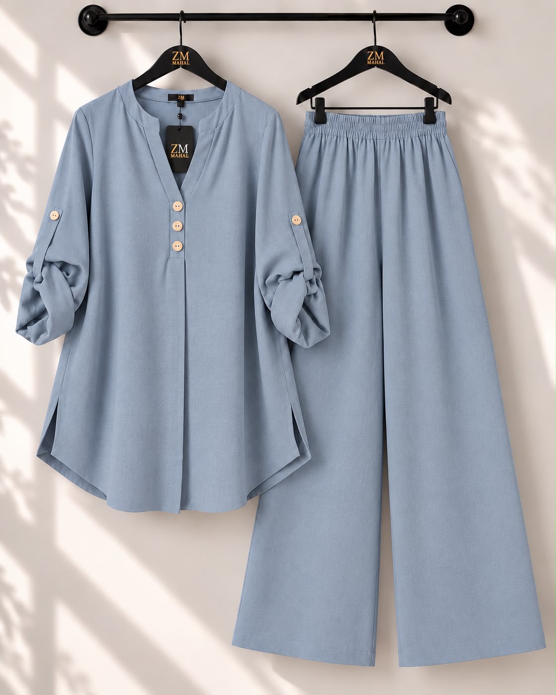 Solid Elara Co-Ord Set - Maroon, L | KaprayOfficial