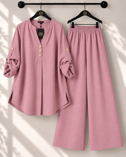 Solid Elara Co-Ord Set - Dul-Green, S | KaprayOfficial